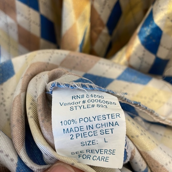 Vintage Midcentury Haband satin pajama set shirt shorts & matching robe 4 piece - Picture 12 of 13